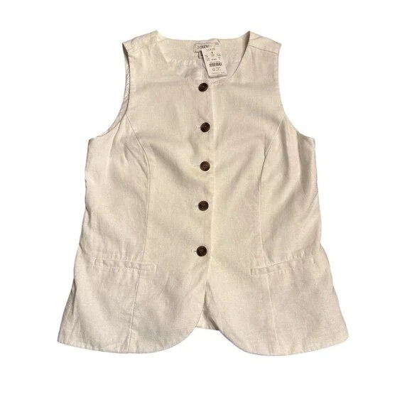 LOFT Jackets & Blazers - LOFT Cream Button-Down Vest